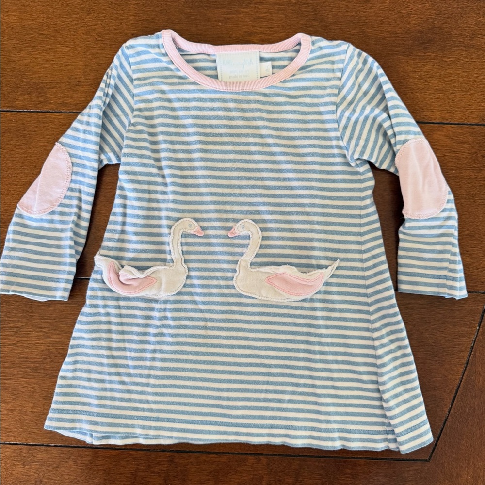 Little English Blue and Pink Striped Dress